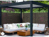 Pergola bioclimatique alu autoportée 3x3.5 pas cher