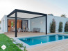 pergola bioclimatique aluminium carré 2 poteaux